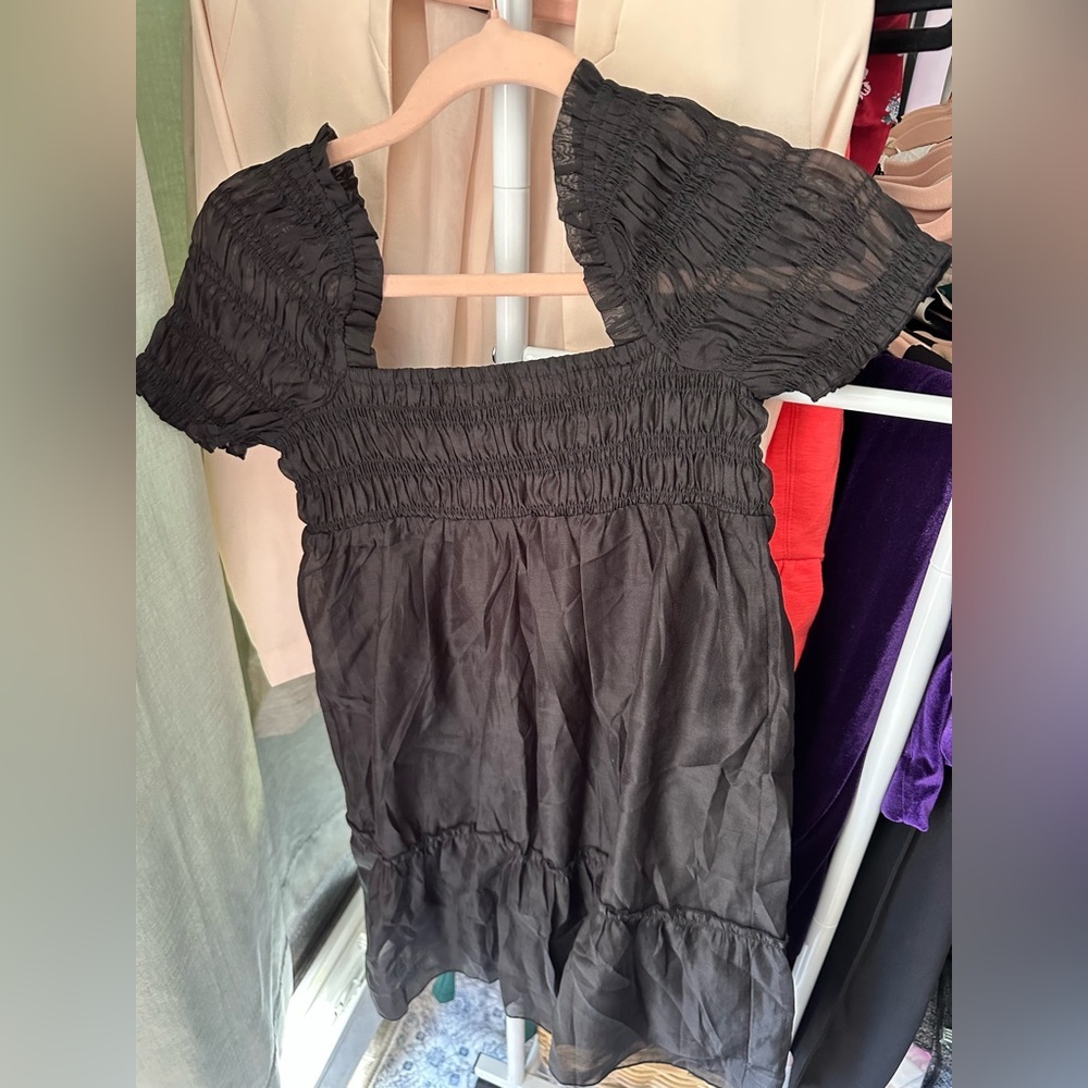 Divided Black Smocked Blouse from H&M​
